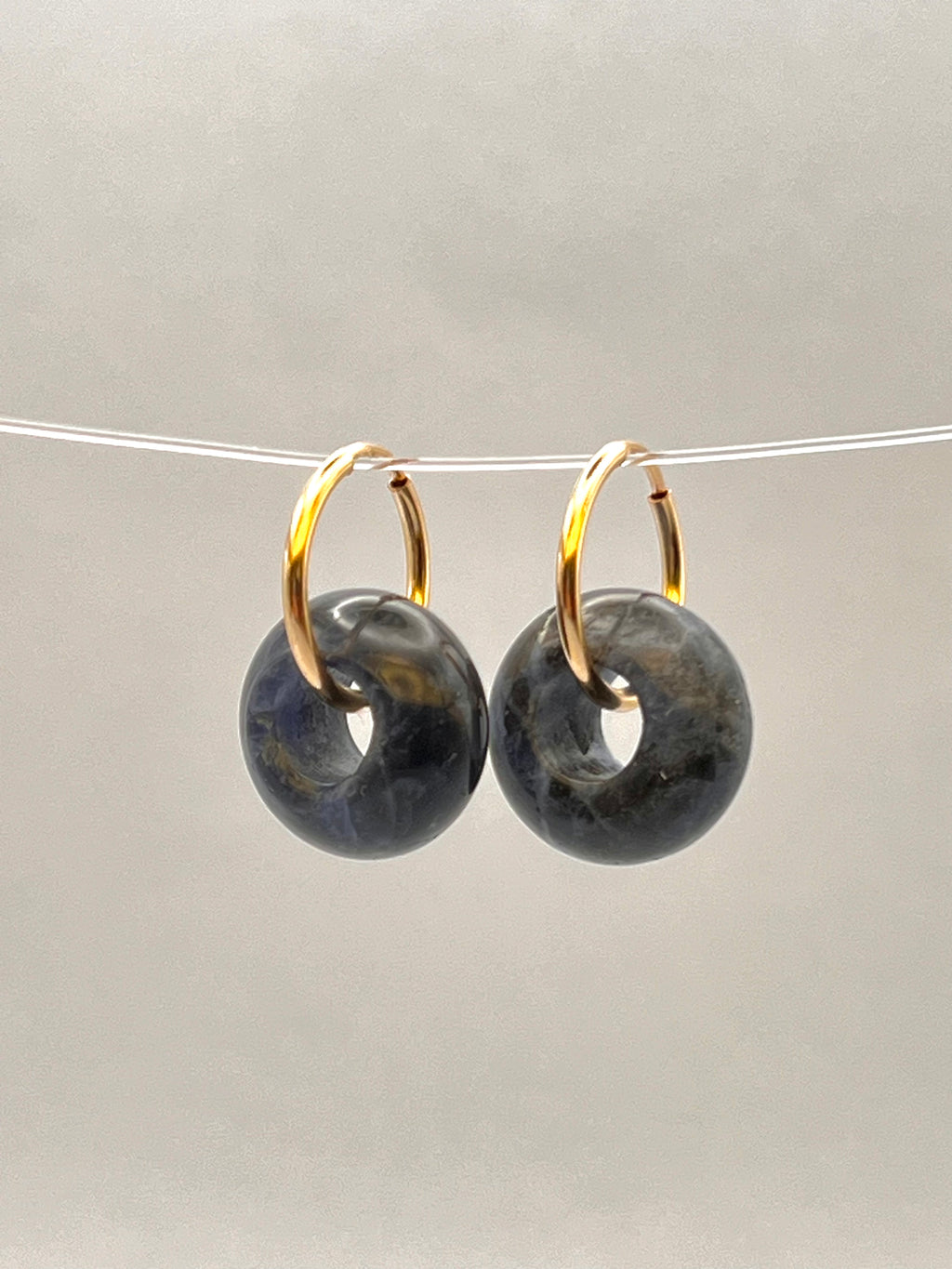 BOUCLE D'OREILLE SODALITE