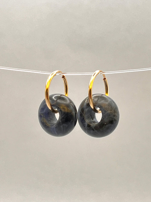 BOUCLE D'OREILLE SODALITE