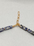 COLLIER JASPE BLEUE
