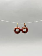 BOUCLES D'OREILLE RHODONITE