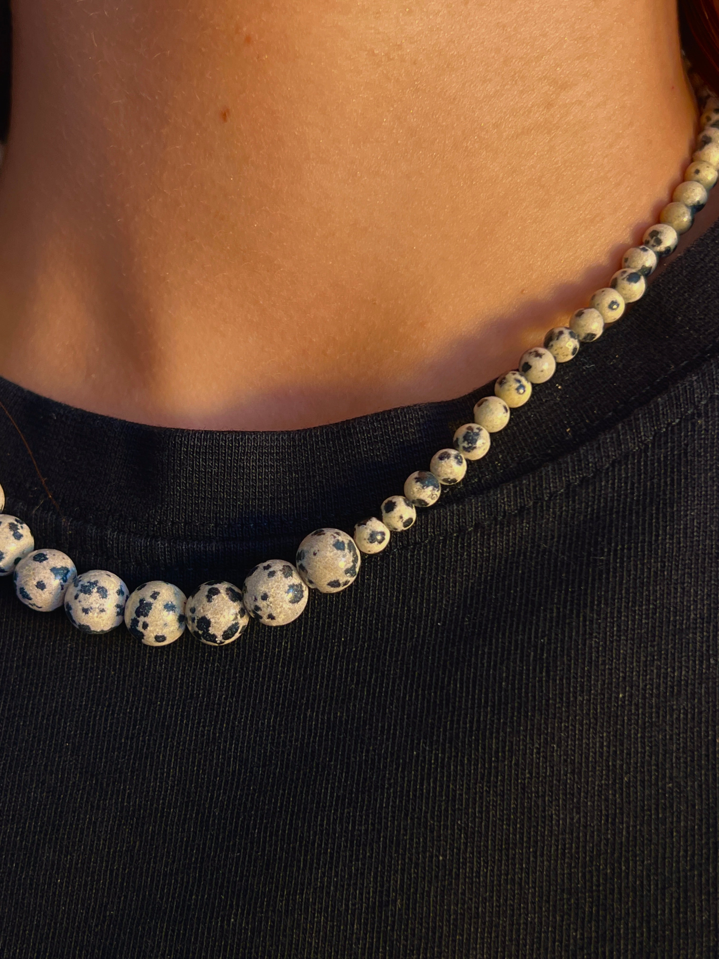 COLLIER JASPE DALMATIEN