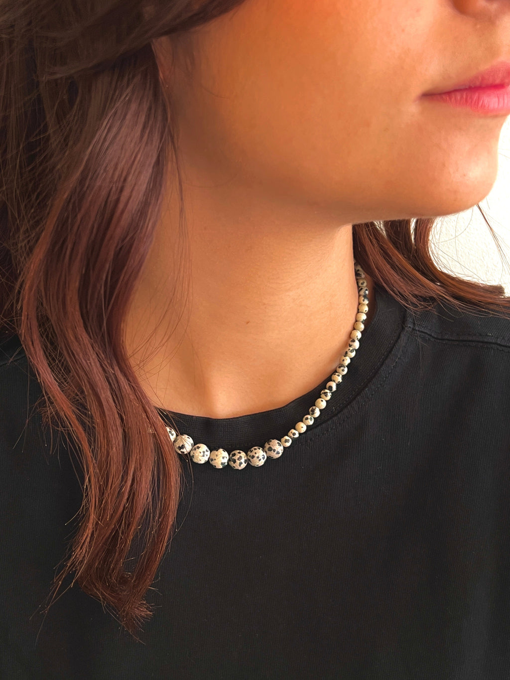 COLLIER JASPE DALMATIEN