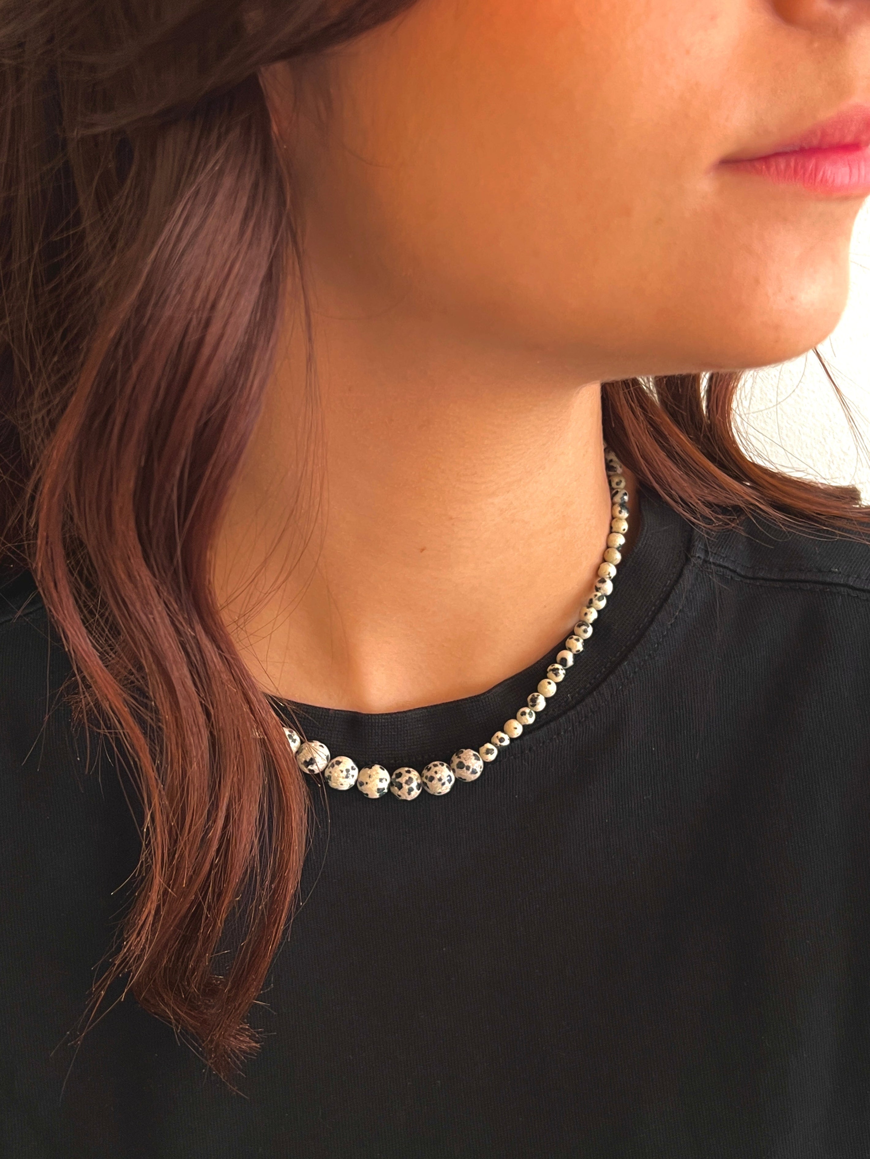 COLLIER JASPE DALMATIEN