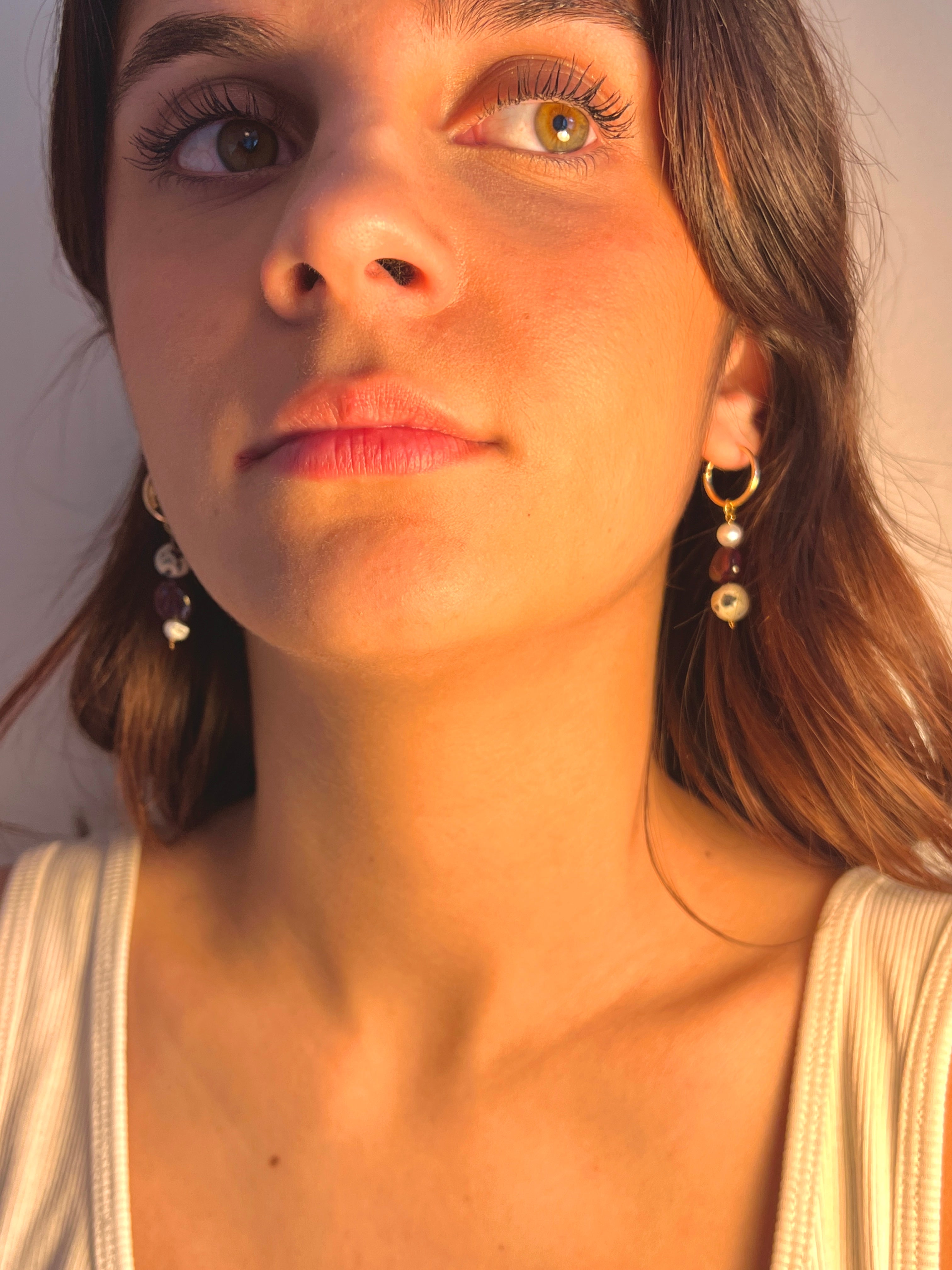 BOUCLES D'OREILLE GRENAT