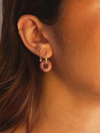 BOUCLES D'OREILLE RHODONITE